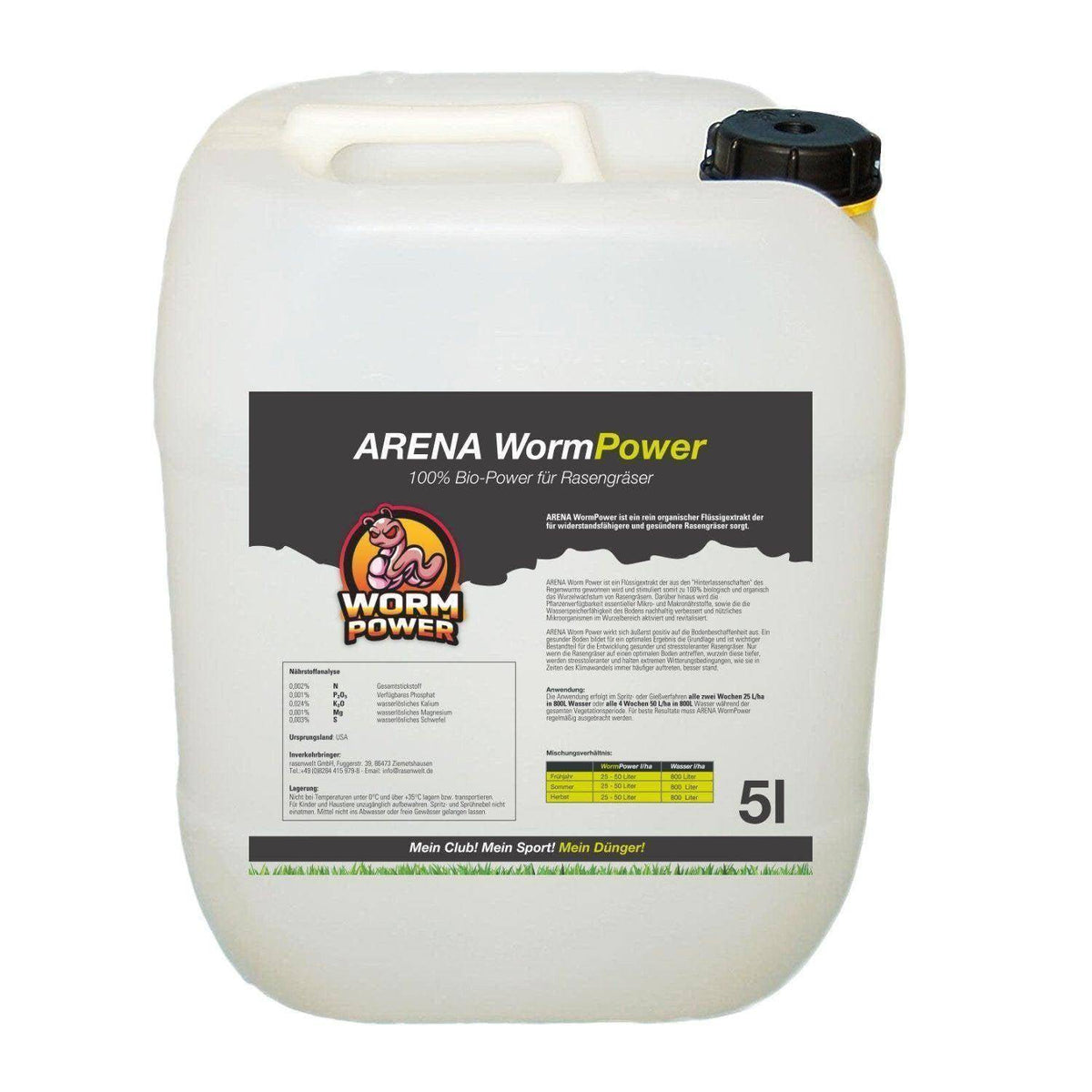 ARENA WormPower - 100% Bio Bodenaktivator für Rasengräser - rasenwelt GmbH