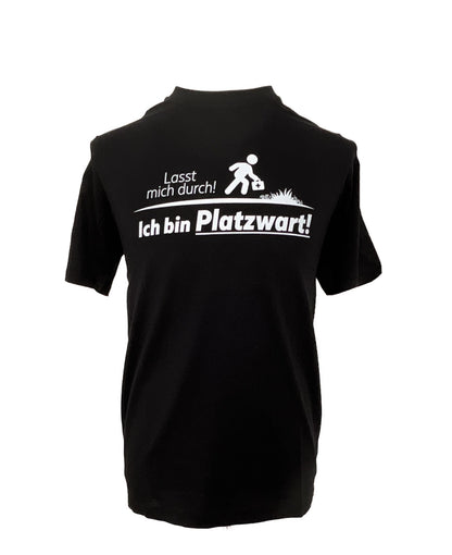 T-Shirt mit Aufdruck "Platzwart" - Schwarz - rasenwelt GmbH