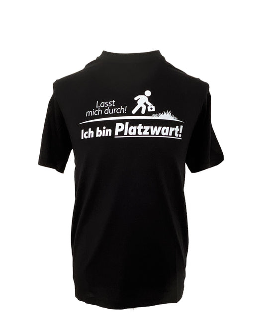 T-Shirt mit Aufdruck "Platzwart" - Schwarz - rasenwelt GmbH